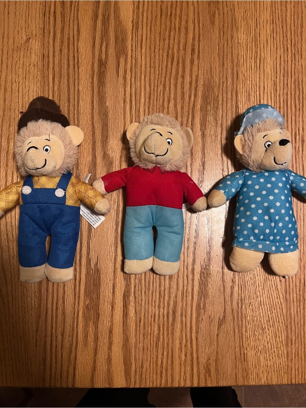 PBS Kids 3 The Berenstain Bears 8" Stuffed Plush Dolls Family Set Papa, Mama,